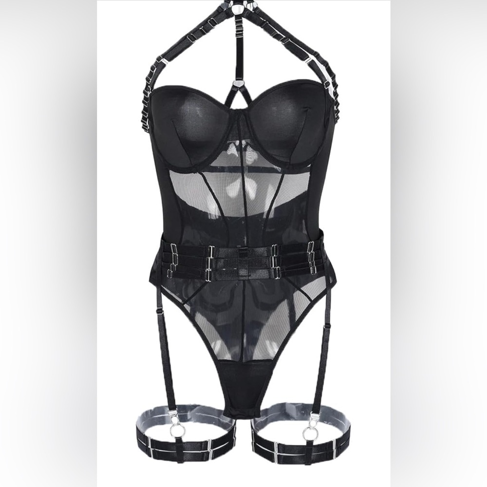 Black Harness lingerie set